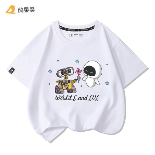 WALLE机器人瓦力总动员电影伊娃周边短袖t恤衫男女小童上衣服半袖