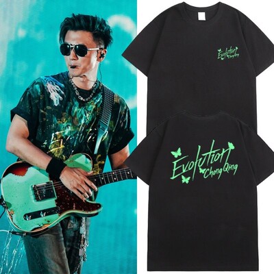 Evolution谢霆锋2025进化演唱会同款衣服男女洗水做旧反光短袖t恤
