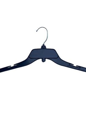 G484衣架黑色塑料衣服挂外贸出口衣撑子多功能省空间男女通用50个