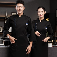 Черный лонгслив, фартук, увеличенная толщина