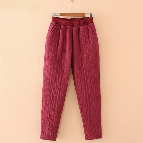 冬季新款大码女装宽松夹棉棉裤