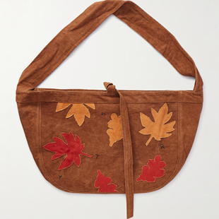 「Maroon」在途 Story Mfg. 枫叶拼布 大容量棉质单肩包斜挎包