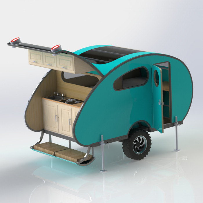 拖车式房车模型图纸01200826