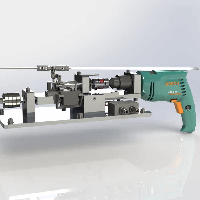 手电钻驱动螺旋桨试验模型图纸01200821