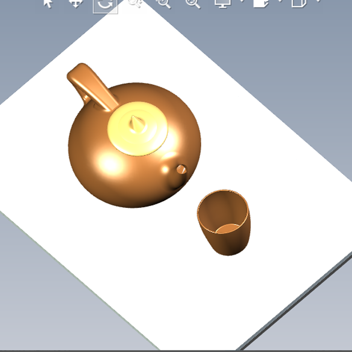 紫砂茶具的三维模型图纸01200611