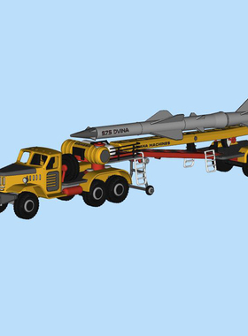 黄色ZIL山姆运输卡车模型012021215三维图纸（STL/3mf格式）