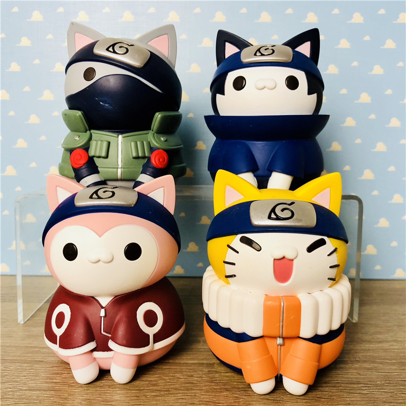 正版megahouse火影忍者木叶愉快猫咪系列第一弹手办摆件