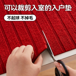 红色入户门地垫2025新款 门口地垫高级感加厚刮沙除尘脚踏垫可裁剪