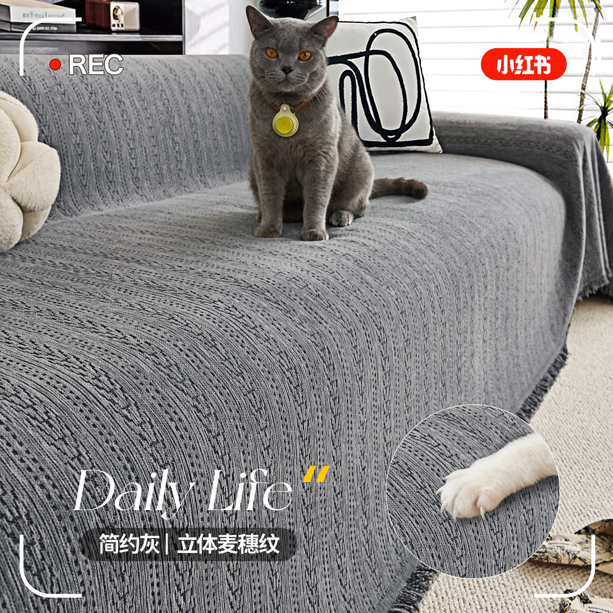 简约现代沙发巾一整张全盖套罩2026年新款四季通用防猫抓盖布毯子,居家布艺,沙发垫,淘宝优惠券,粉丝福利购,淘宝优惠卷