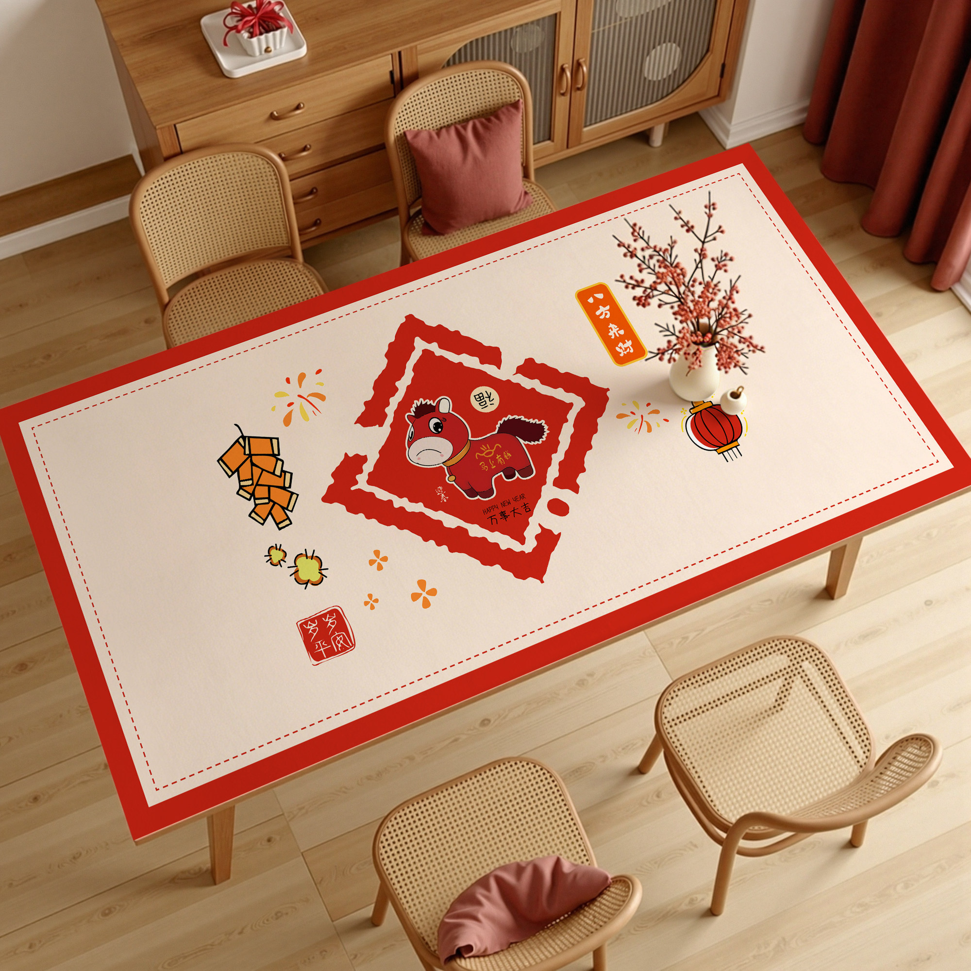 【哭哭马官方联动】马年桌垫防水防油餐桌垫防烫耐高温桌面保护垫,居家布艺,桌布,淘宝优惠券,粉丝福利购,淘宝优惠卷