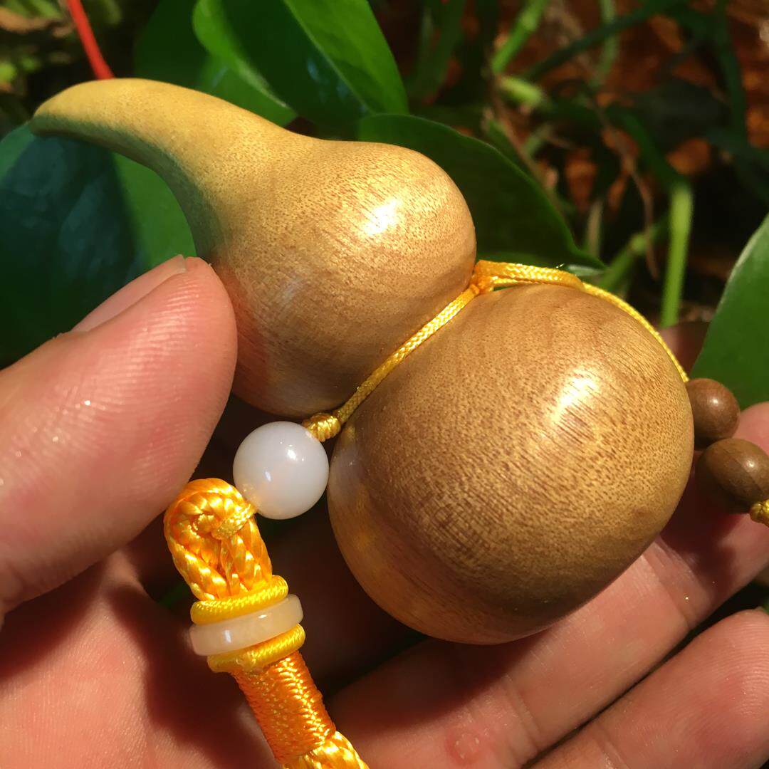 金丝楠木葫芦把玩件阴沉木金丝楠乌木文玩手把件老料摆件汽车挂件