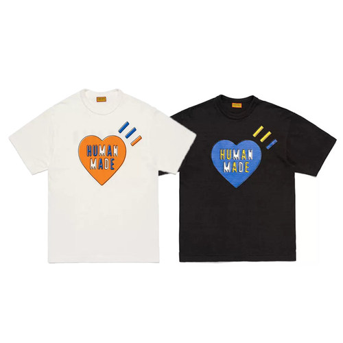 现货HUMAN MADE GRAPHIC T-SHIRT 26SS爱心印花竹节棉短袖T恤