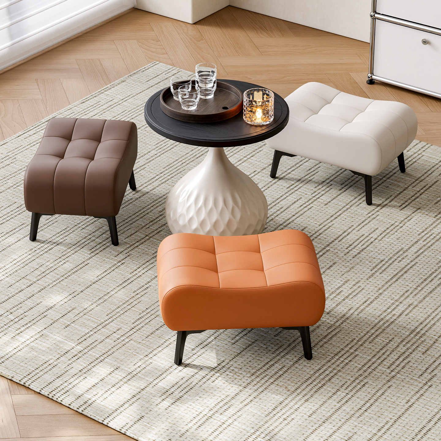 客厅高级感沙发凳实木凳子矮凳家用小凳子轻奢小板凳墩子凳换鞋凳