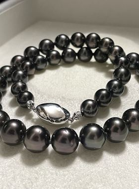 大溪地黑珍珠海水珍珠卡8-11mm