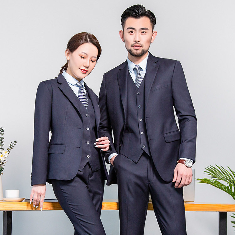 定制西装男士秋冬季西服套装新郎婚礼结婚加工礼服条纹正装两件套