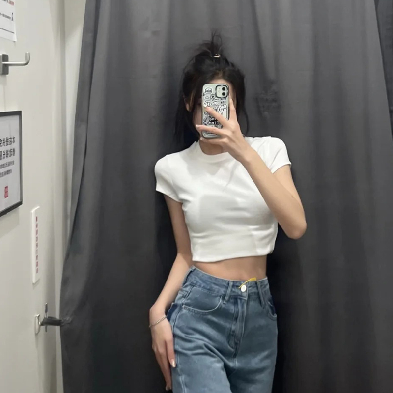 2024新款夏季辣妹露脐t恤短袖