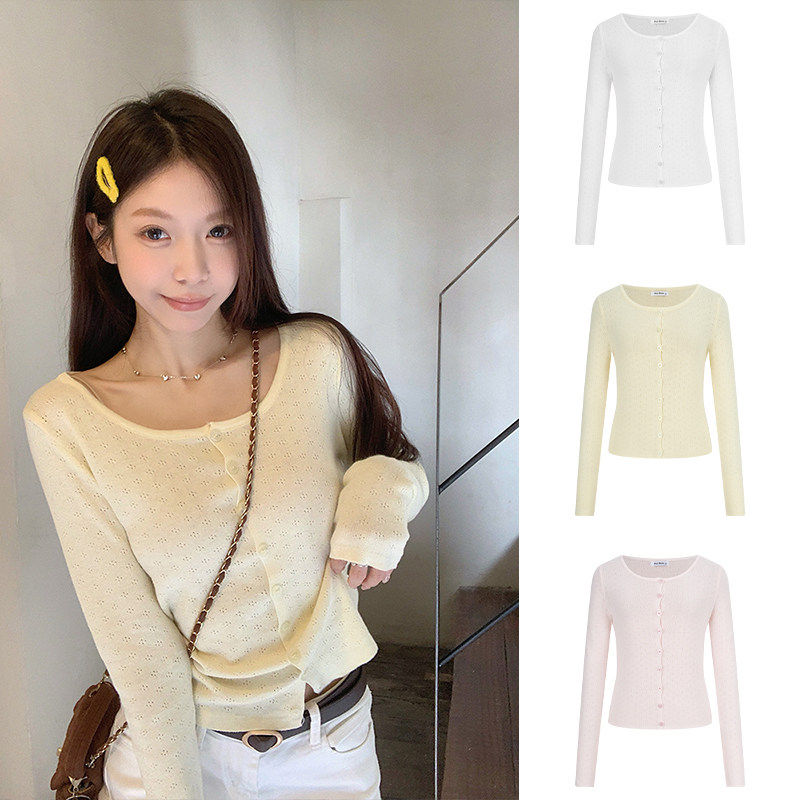 MosesQueen魔西女王棉质缕空短款针织开衫女春季薄款长袖外套上衣,女装/女士精品,毛针织衫,淘宝优惠券,粉丝福利购,淘宝优惠卷