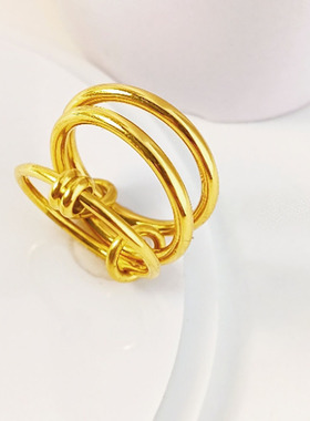欧美ins时尚个性设计三环戒指