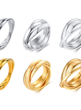 欧美首饰饰品三合一圈素面时尚