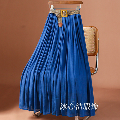 国风复古长款大摆半身裙