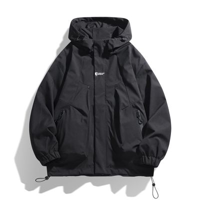 2025新款冲锋衣外套男款春秋潮牌男装工装痞帅夹克男生秋季登山服