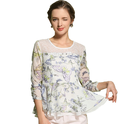 小衫上衣手工钉珠蕾丝