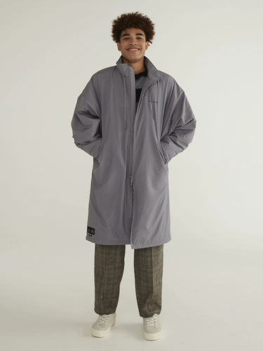 Мужская стеганая куртка, длинный пуховик, плащ