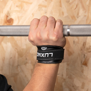 吕小军Luxiaojun牛皮护腕举重硬拉健身护手腕男力量训练辅助支撑