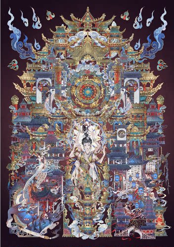 沐瑶 · 李富贵贝壳光2.0雷音寺造景贴纸微缩场景国风DIY贴画