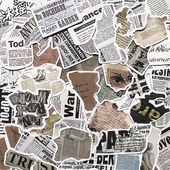 INS风文艺碎片风文字涂鸦贴纸手帐本装 饰ipad手机壳diy防水贴画