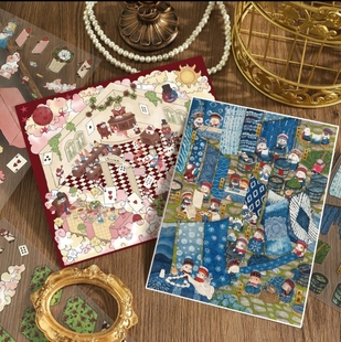 新屿言21.0造景贴纸堆叠微缩场景3D立体小屋解压手工DIY创意贴