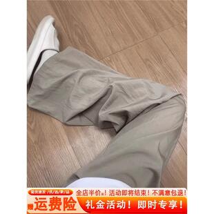 慵懒阔穿薄款夏天裤子宽松风搭夏季2025直筒裤女腿休闲裤新款山本