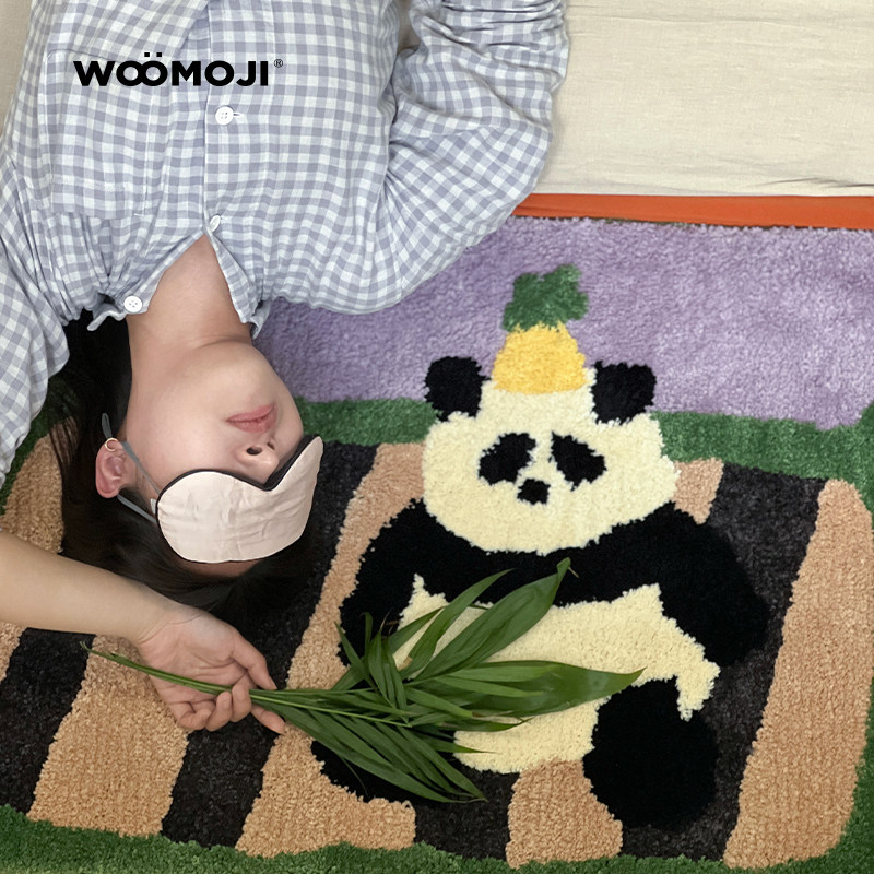 WOOMOJIx画画的焦太狼可爱地毯大熊猫客厅沙发卧室床边脚地垫艺术,居家布艺,地毯,淘宝优惠券,粉丝福利购,淘宝优惠卷