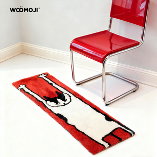 WOOMOJIxMoMo【Routine-晨间芭蕾】插画风猫咪床边毯地毯