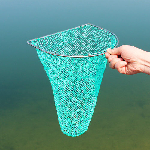 抄网头捞鱼网抄网网兜实心不锈钢鱼网兜8mm接头小眼网兜渔具配件