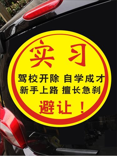 新手上路车贴纸女司机驾校开除自学成才擅长急刹溜车保持车距实习