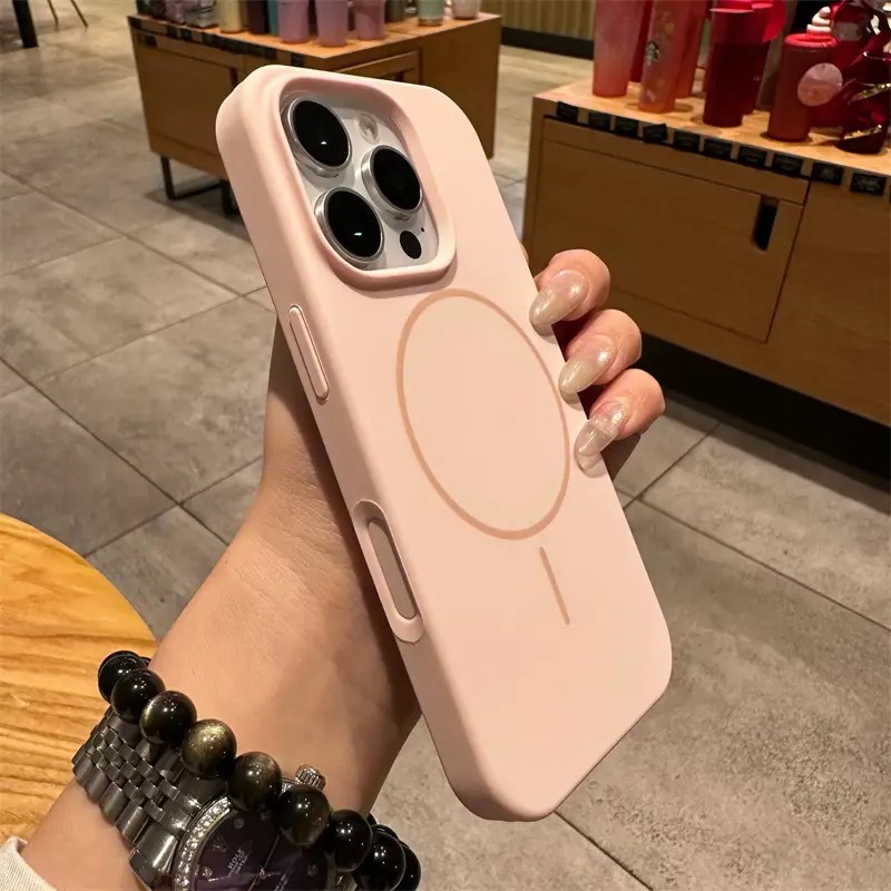 适用苹果17promax手机壳iPhone16pro液态硅胶磁吸AI按键保护套iPhone15防摔14男女13简约12纯色promax外壳软