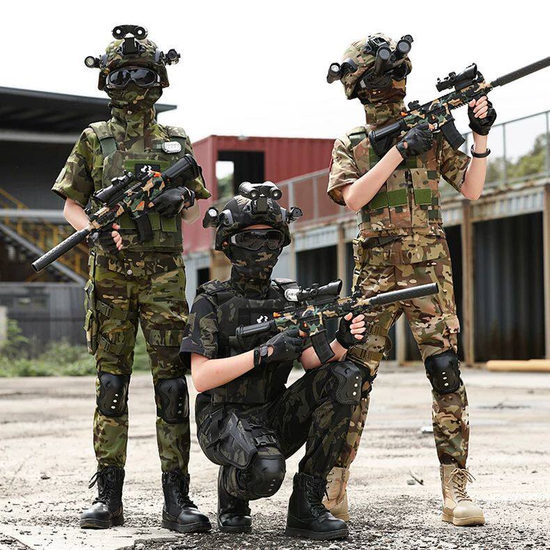 儿童迷彩服套装男童特种兵玩具演出服生日礼物吃鸡装备加绒款冬季