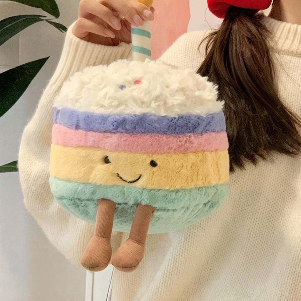 一起吃生日蛋糕吧~趣味彩虹玩偶