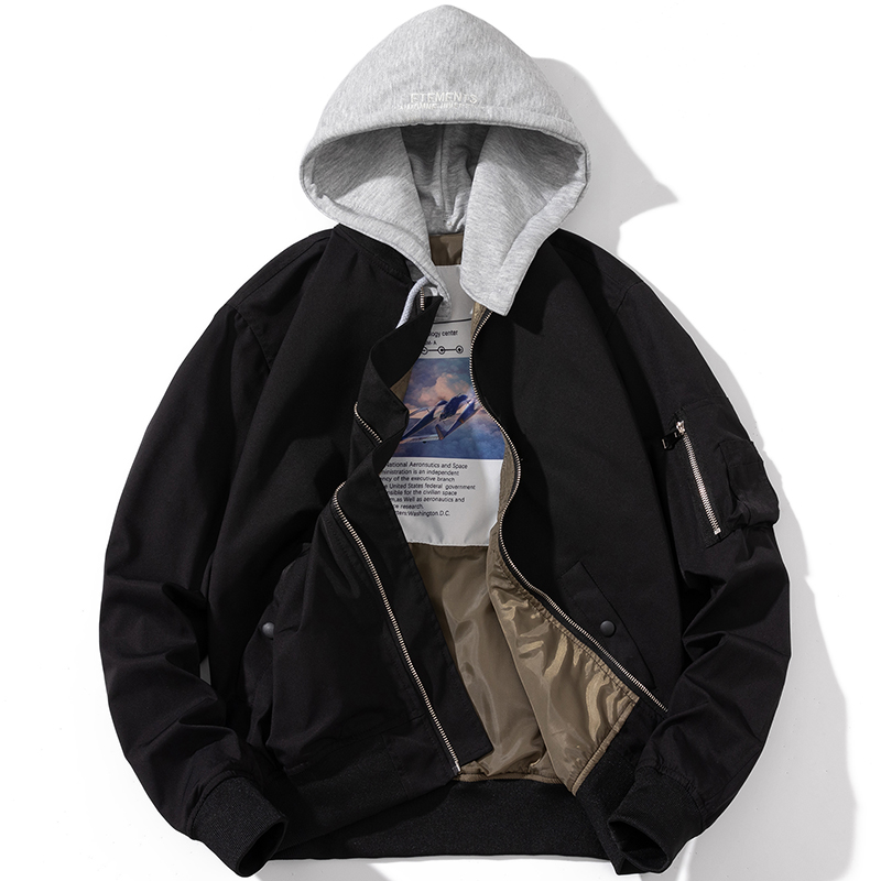 2024春秋季飞行夹克连帽棒球领