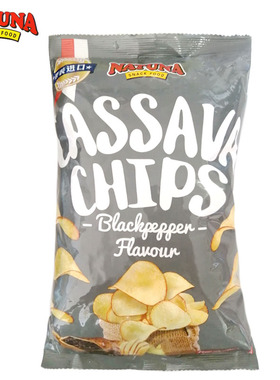 NATUNA Indonesia imported black pepper cassava chips 60g/bag