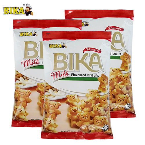 bika imported snacks from Malaysia bear milk biscuits 100g