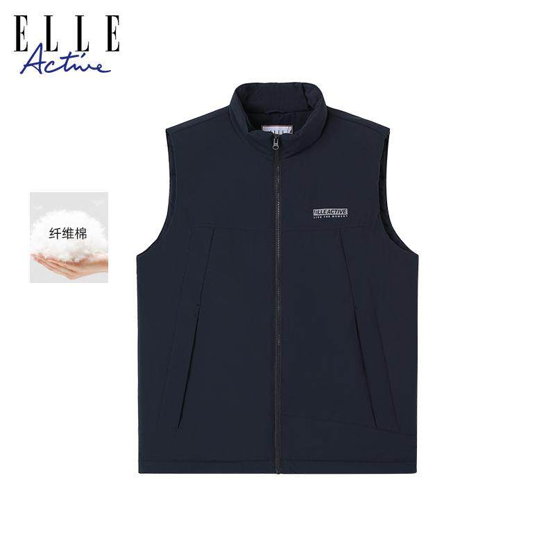 ELLE Active男士马甲2025新款冬季保暖背心外套户外休闲立领棉服,男装,常规马甲,淘宝优惠券,粉丝福利购,淘宝优惠卷