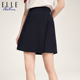 藏青色裙裤 ELLE a字短裙小众工装 新款 Active休闲运动半身裙女夏季