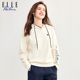 ELLE 外套 Active松驰感休闲运动连帽卫衣女2026春秋上衣套头帽衫