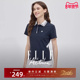 ELLE 上衣显瘦 t恤修身 Active户外穿搭运动polo衫 女高级肌理感短袖