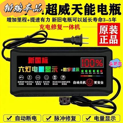 两轮三轮四轮电动车电瓶车适用雅迪电池修复器48V60V72V充电器