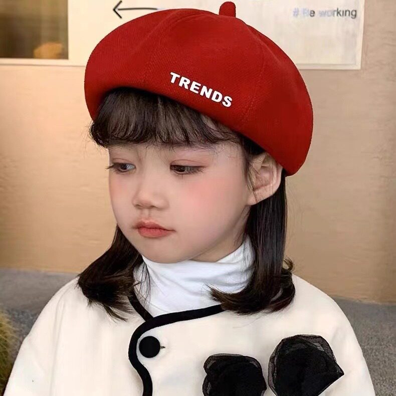 儿童贝雷帽女童公主画家