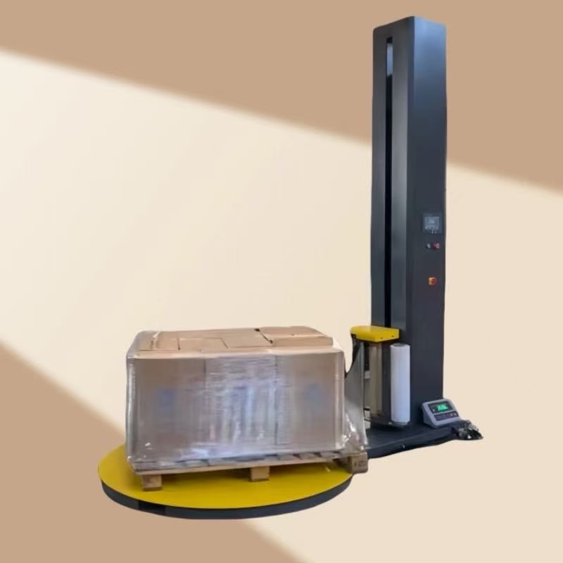 称重自动缠绕膜机托盘打包机预拉伸包装机裹膜机在线式加压顶防爆