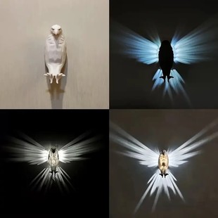饰 独立站热卖 Wall Light动物LED睡眠小夜灯墙壁照明灯光艺术装